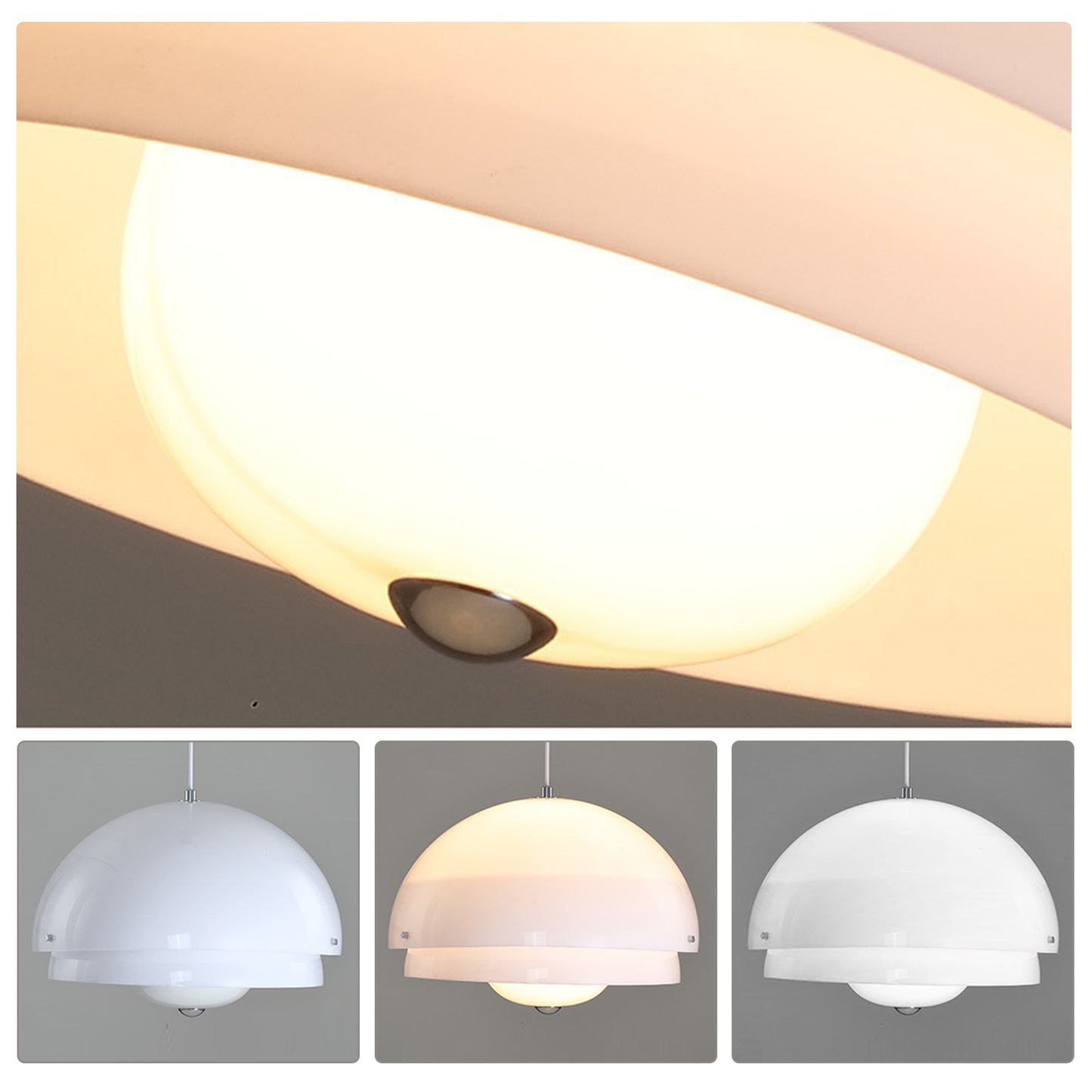 (N) ARTURESTHOME Modern Minimalist Bauhaus Dining Room Lighting Indoor Half Oval Chandelier