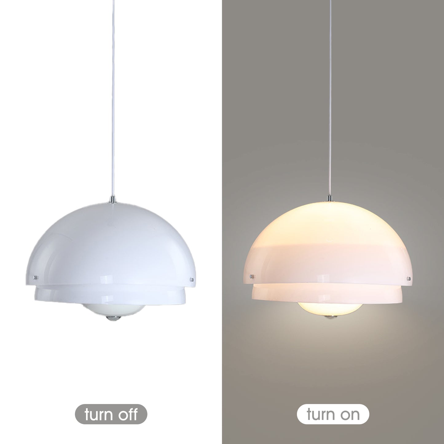 (N) ARTURESTHOME Modern Minimalist Bauhaus Dining Room Lighting Indoor Half Oval Chandelier
