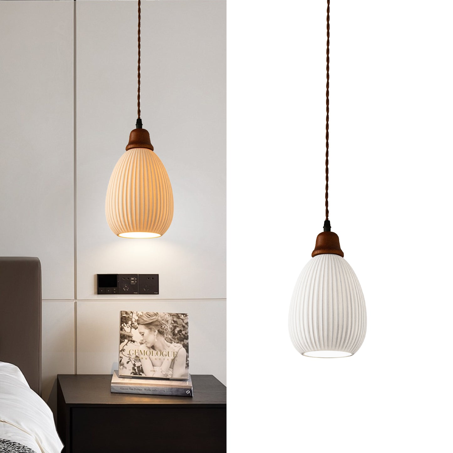 (N) ARTURESTHOME European Vintage Bedroom Ceramic Decorative Small Chandelier