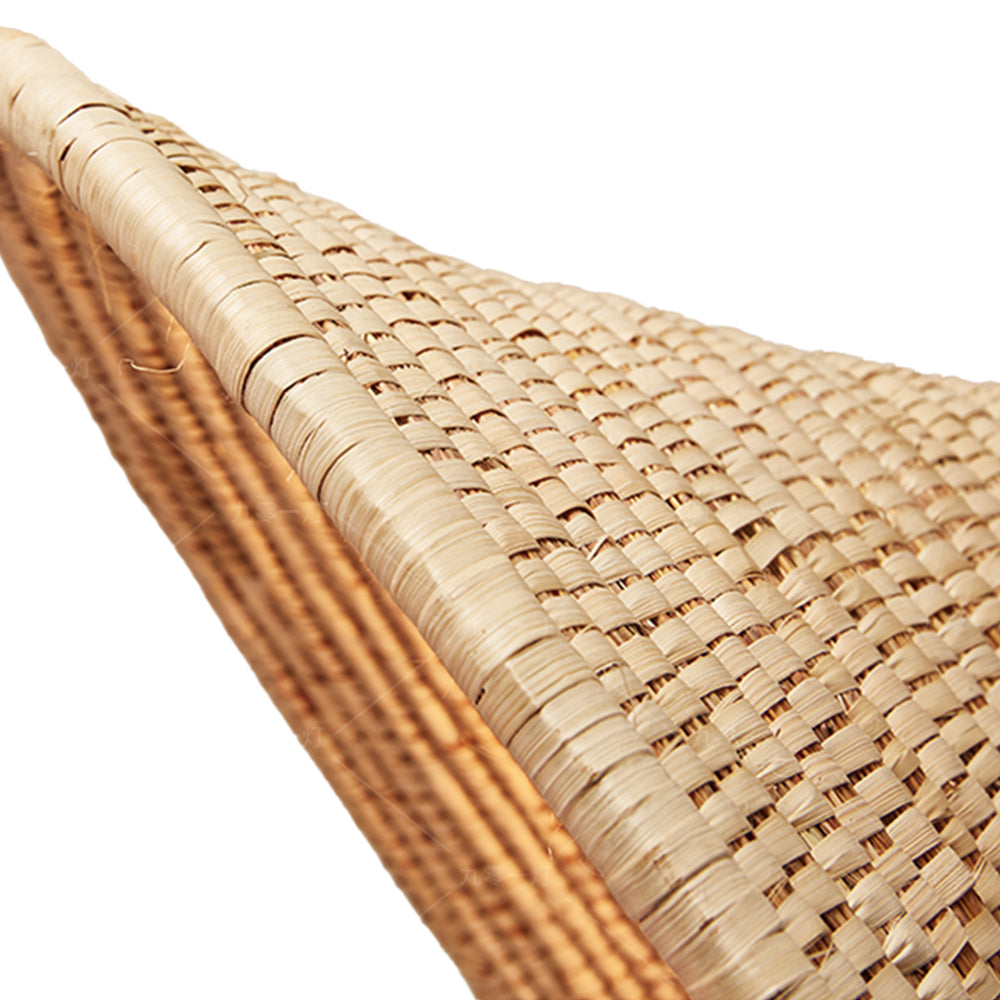 (Q) Hand Woven Rattan Pendant Light, Bohemian Rain Umbrella Lampshade Rattan Woven Pendant Light, Suitable for Living Room, Dining Room, Bedroom