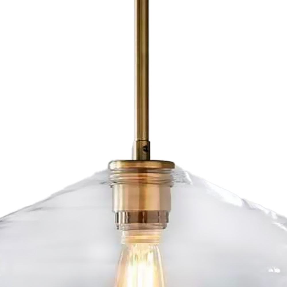 (Q) Modern Industrial Style Geometric Lampshade Glass Pendant Light, Suitable For Living Room, Dining Room, Bedroom