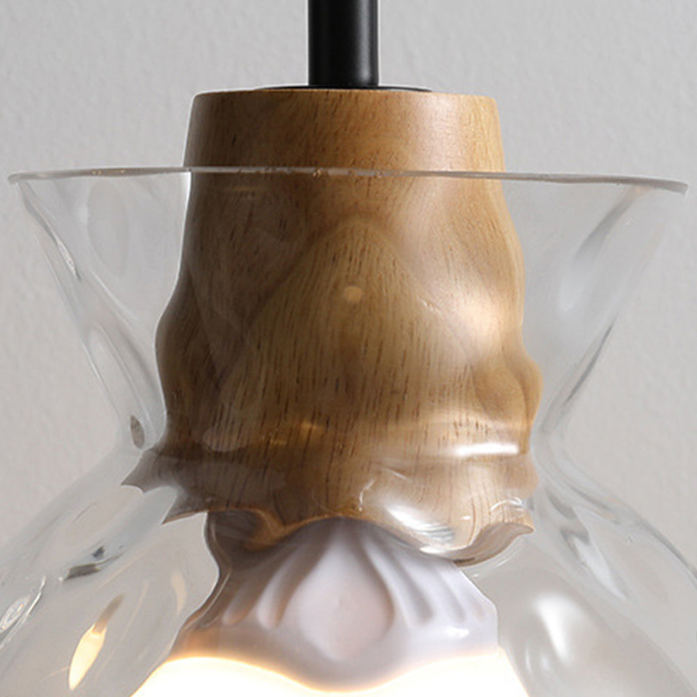 (Q) 10.6-Inch Glass Pendant Light, Retro Industrial Style Hemispherical Glass Pendant Light, Suitable For Living Room, Dining Room, Bedroom.