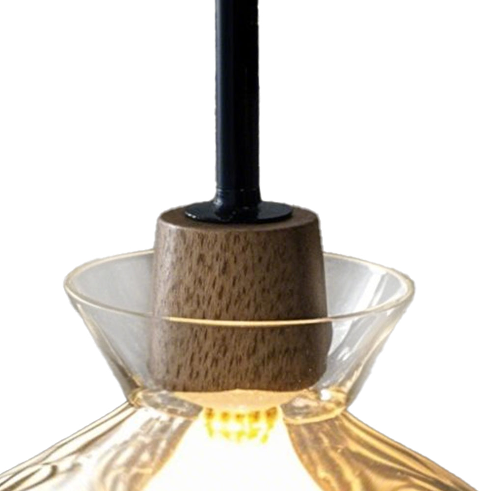 (Q) 10.6-Inch Glass Pendant Light, Retro Industrial Style Hemispherical Glass Pendant Light, Suitable For Living Room, Dining Room, Bedroom.