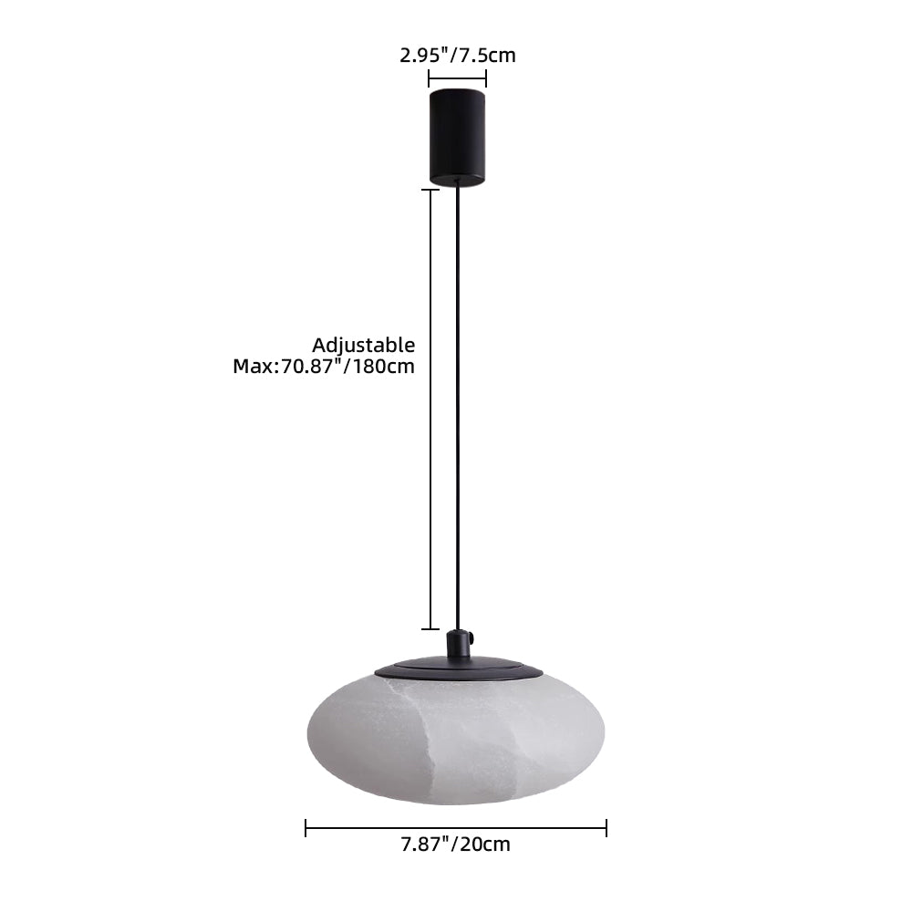 (Q) 7.87 Inch Copper Pendant Light, Modern Minimalist Style Circular Lampshade Copper Pendant Light, Suitable For Living Room And Dining Room