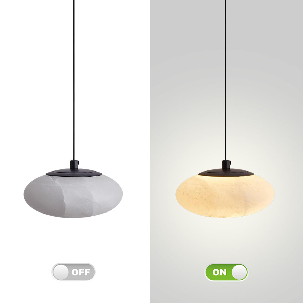 (Q) 7.87 Inch Copper Pendant Light, Modern Minimalist Style Circular Lampshade Copper Pendant Light, Suitable For Living Room And Dining Room