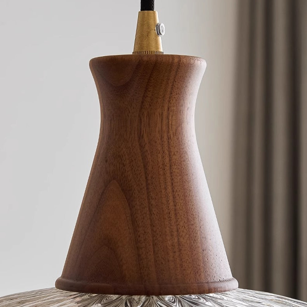 (Q) 9.84 Inch Glass Pendant Light, Retro Style Bell Shaped Lampshade Glass Pendant Light, Suitable for Living Room, Dining Room, Bedroom