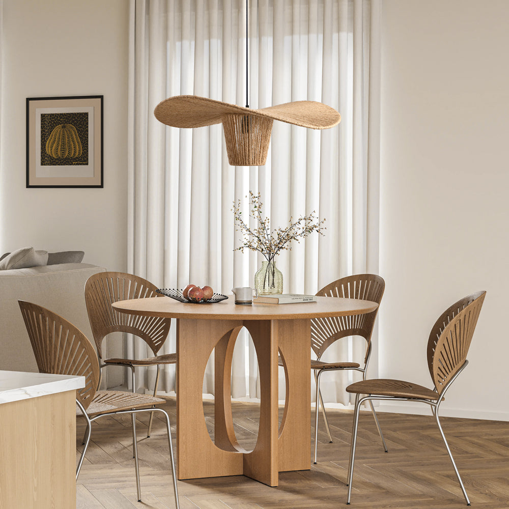 (Q) 23.62 Inch Large Hemp Rope Pendant Light, Bohemian Style Bowl Shaped Lampshade Hemp Rope Pendant Light, Suitable For Living Room And Dining Room