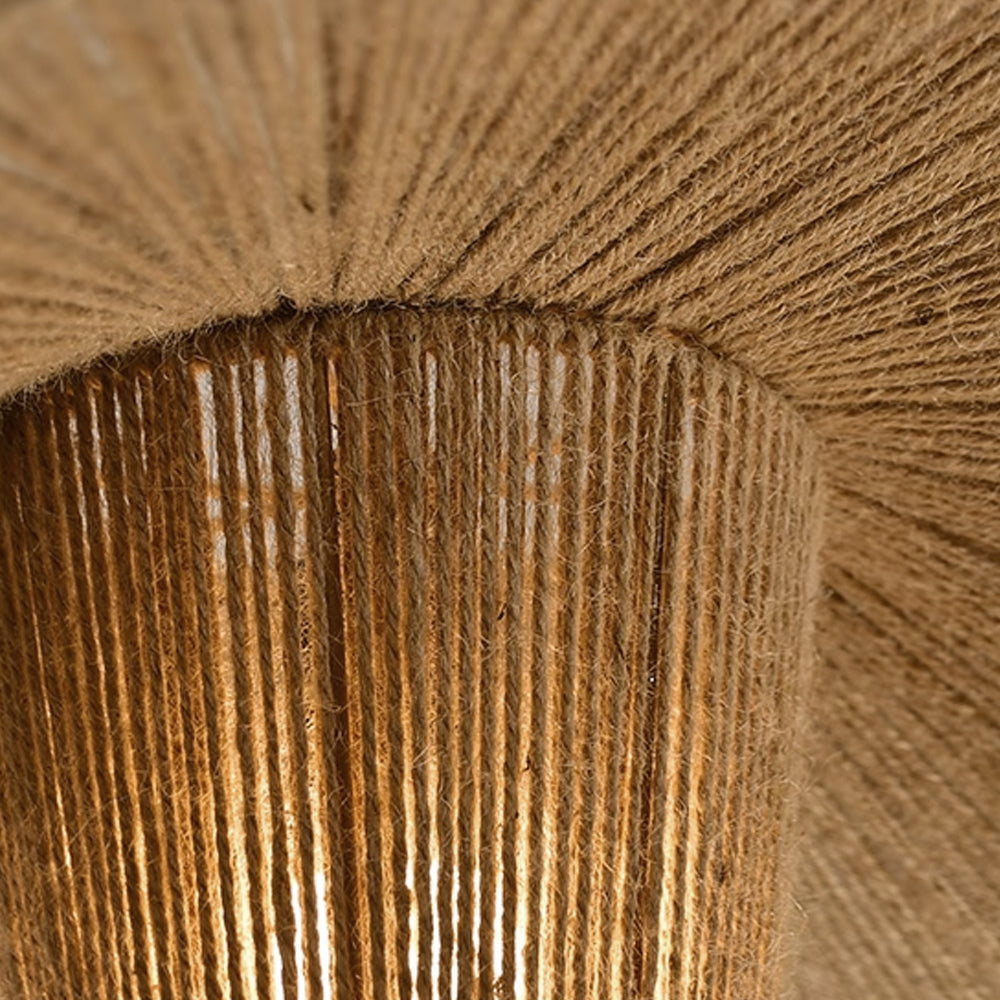 (Q) 23.62 Inch Large Hemp Rope Pendant Light, Bohemian Style Bowl Shaped Lampshade Hemp Rope Pendant Light, Suitable For Living Room And Dining Room
