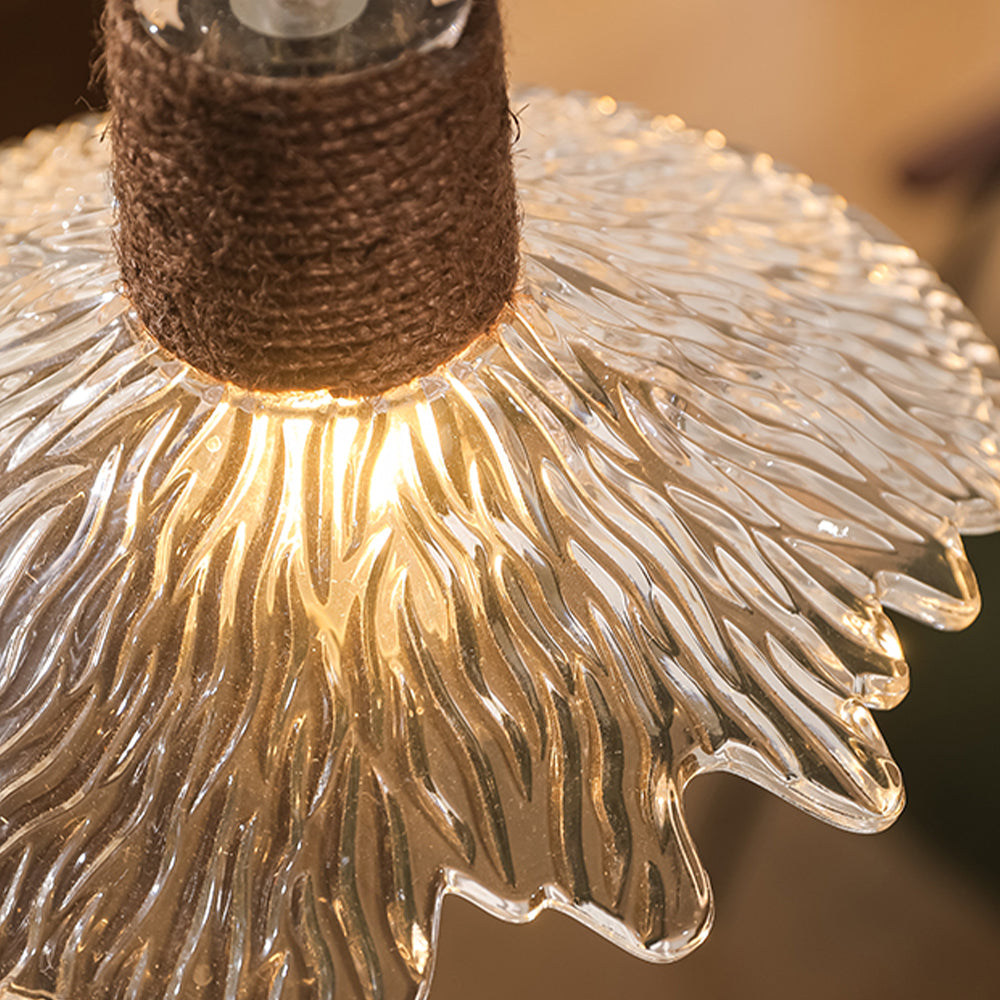 (Q) 11.81 Inch Glass Pendant Light, Modern Minimalist Style Bowl Shaped Lampshade Glass Pendant Light, Suitable for Living Room And Dining Room