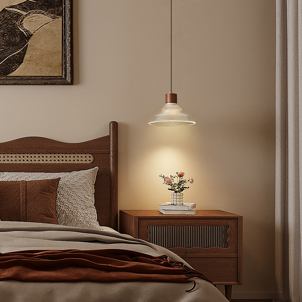 (Q) Modern Industrial Style Glass Pendant Light, Bowl Shaped Lampshade, Suitable For Bedrooms, Kitchens, Living Rooms