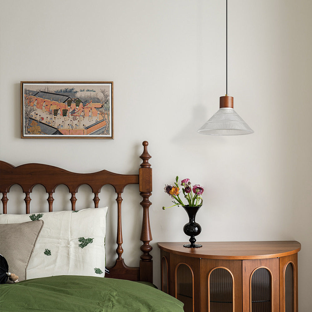 (Q) Modern Industrial Style Glass Pendant Light, Bowl Shaped Lampshade, Suitable For Bedrooms, Kitchens, Living Rooms