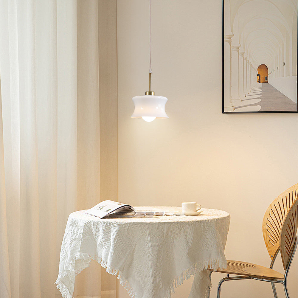 (Q) Modern Minimalist Style Bowl Shaped Lampshade Glass Pendant Light, Suitable For Bedrooms, Living Rooms, Kitchens, And Islands.