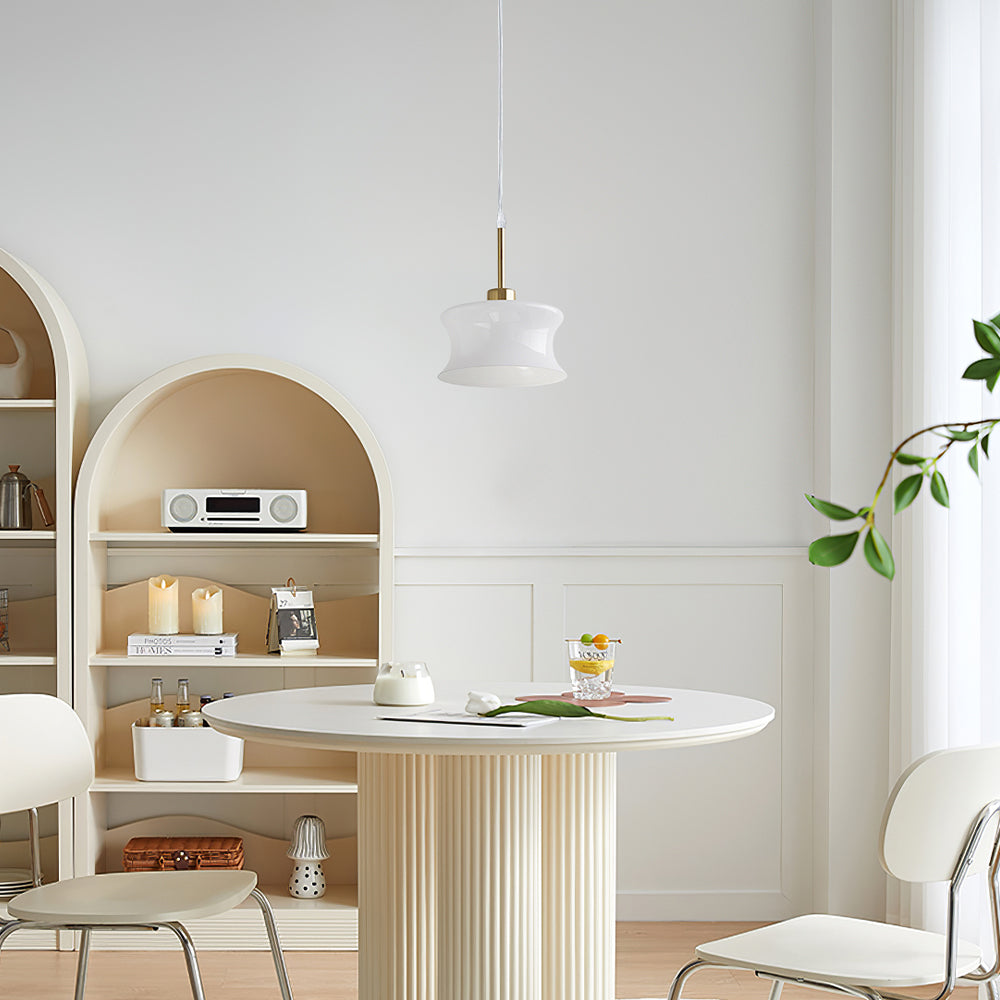 (Q) Modern Minimalist Style Bowl Shaped Lampshade Glass Pendant Light, Suitable For Bedrooms, Living Rooms, Kitchens, And Islands.