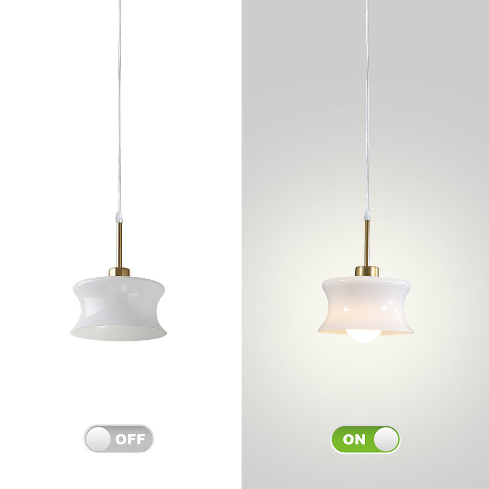 (Q) Modern Minimalist Style Bowl Shaped Lampshade Glass Pendant Light, Suitable For Bedrooms, Living Rooms, Kitchens, And Islands.