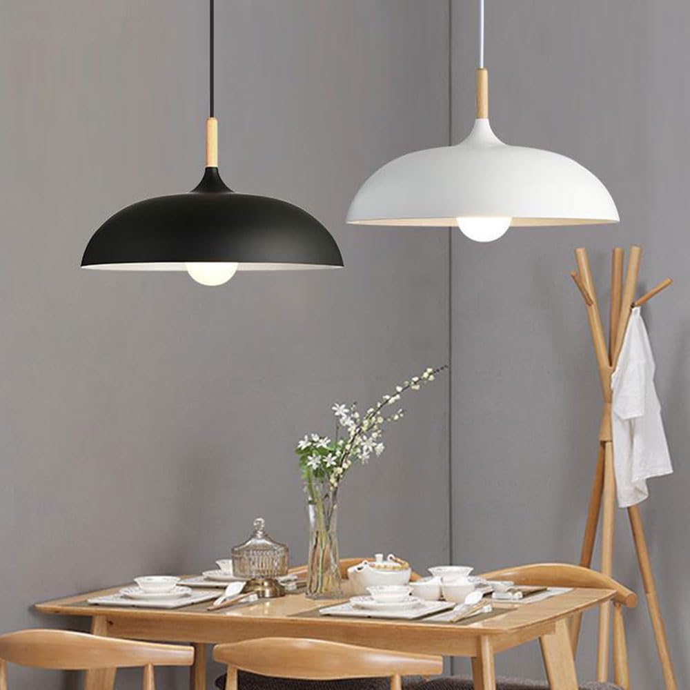 (Y)40cm Single Head Industrial Lighting Personalised Modern Pendant Light Simple Coloured Pendant Light Farmhouse Adjustable Metal Pendant Light for Kitchen Bedroom Living Room Dining Room
