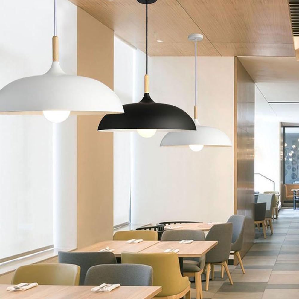 (Y)40cm Single Head Industrial Lighting Personalised Modern Pendant Light Simple Coloured Pendant Light Farmhouse Adjustable Metal Pendant Light for Kitchen Bedroom Living Room Dining Room
