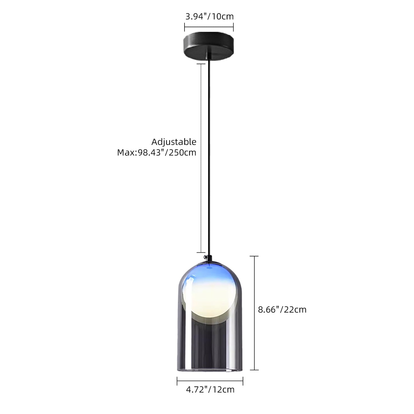 (X)Italian Minimalist Pendant Light -Glass Ceiling Lamp for Bedroom, Dining Room, Entryway Style F