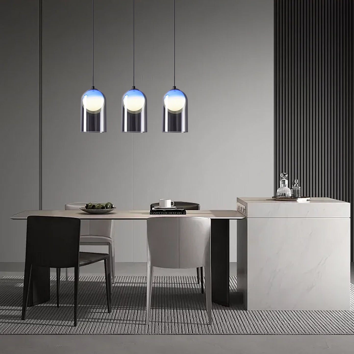 (X)Italian Minimalist Pendant Light -Glass Ceiling Lamp for Bedroom, Dining Room, Entryway Style F