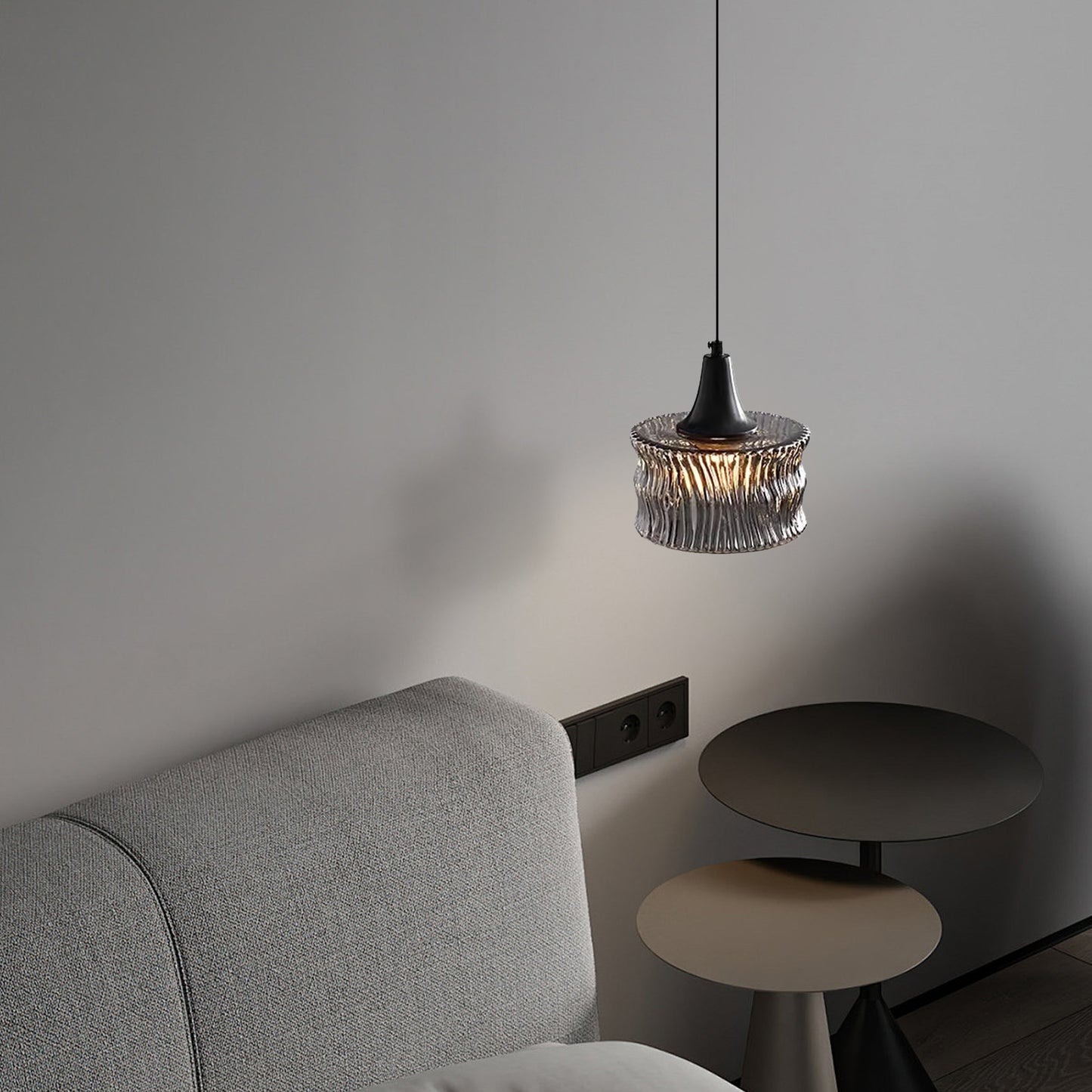 (X)Italian Minimalist Pendant Light -Glass Ceiling Lamp for Bedroom, Dining Room, Entryway Style I