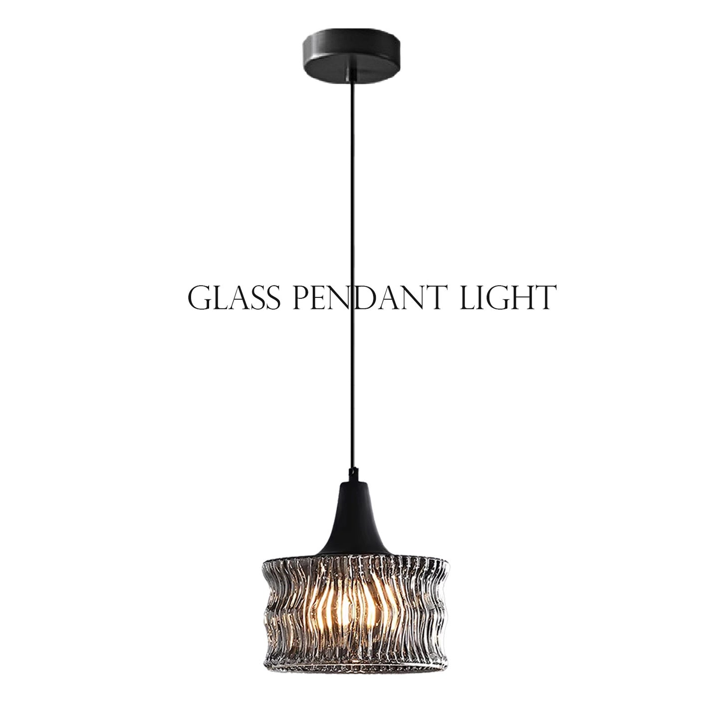 (X)Italian Minimalist Pendant Light -Glass Ceiling Lamp for Bedroom, Dining Room, Entryway Style I