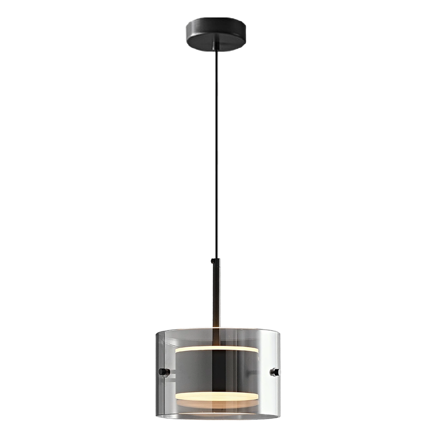 (X)Solid Copper Italian Minimalist Pendant Light - Acrylic & Glass Ceiling Lamp for Bedroom, Dining Room, Entryway Style H