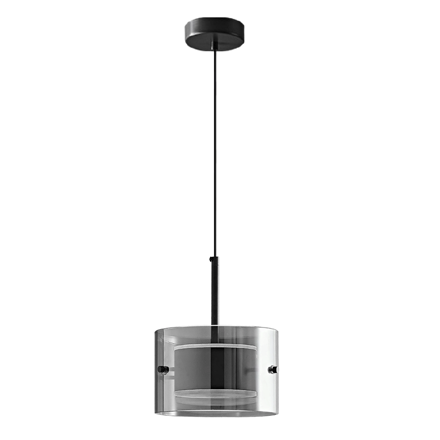 (X)Solid Copper Italian Minimalist Pendant Light - Acrylic & Glass Ceiling Lamp for Bedroom, Dining Room, Entryway Style H