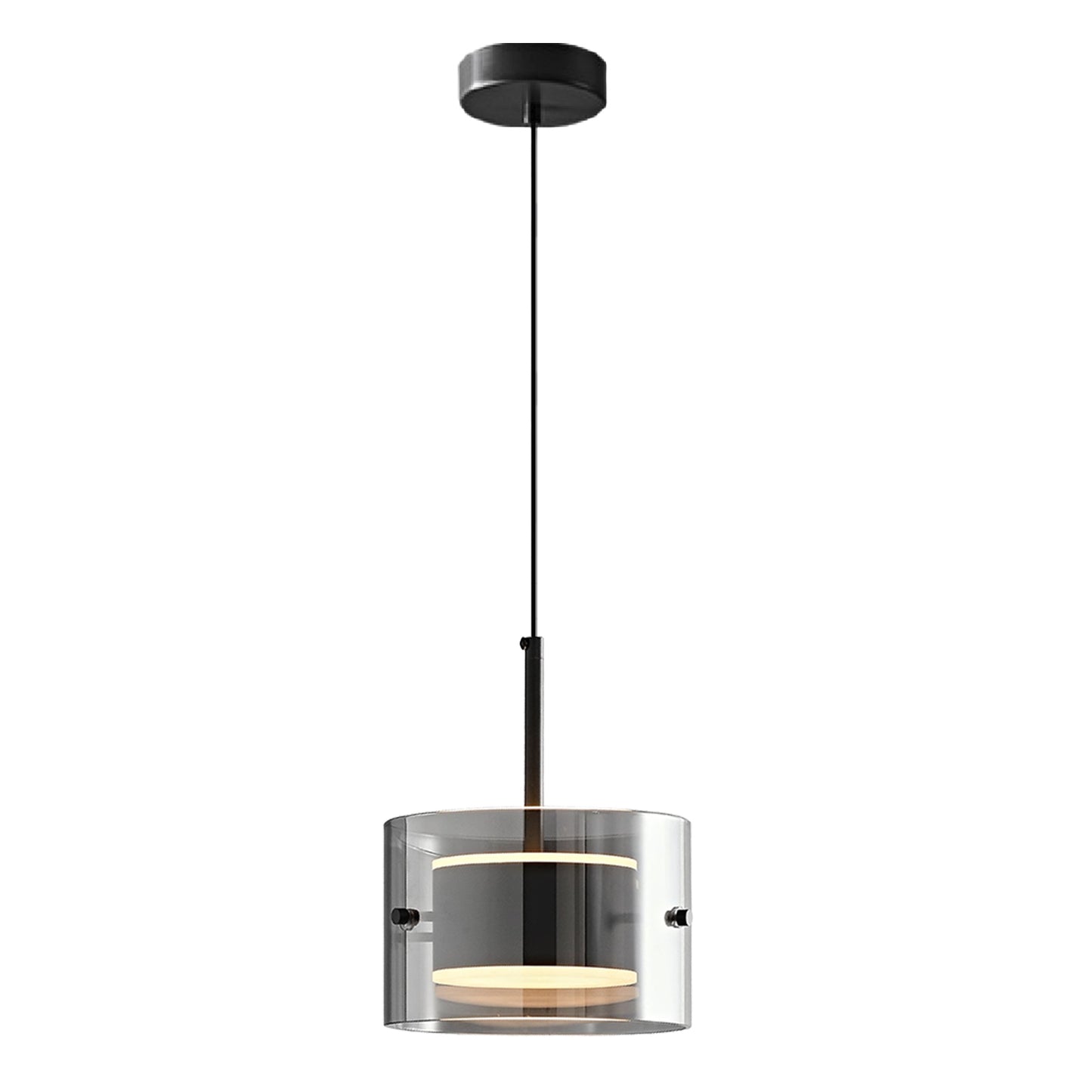 (X)Solid Copper Italian Minimalist Pendant Light - Acrylic & Glass Ceiling Lamp for Bedroom, Dining Room, Entryway Style H