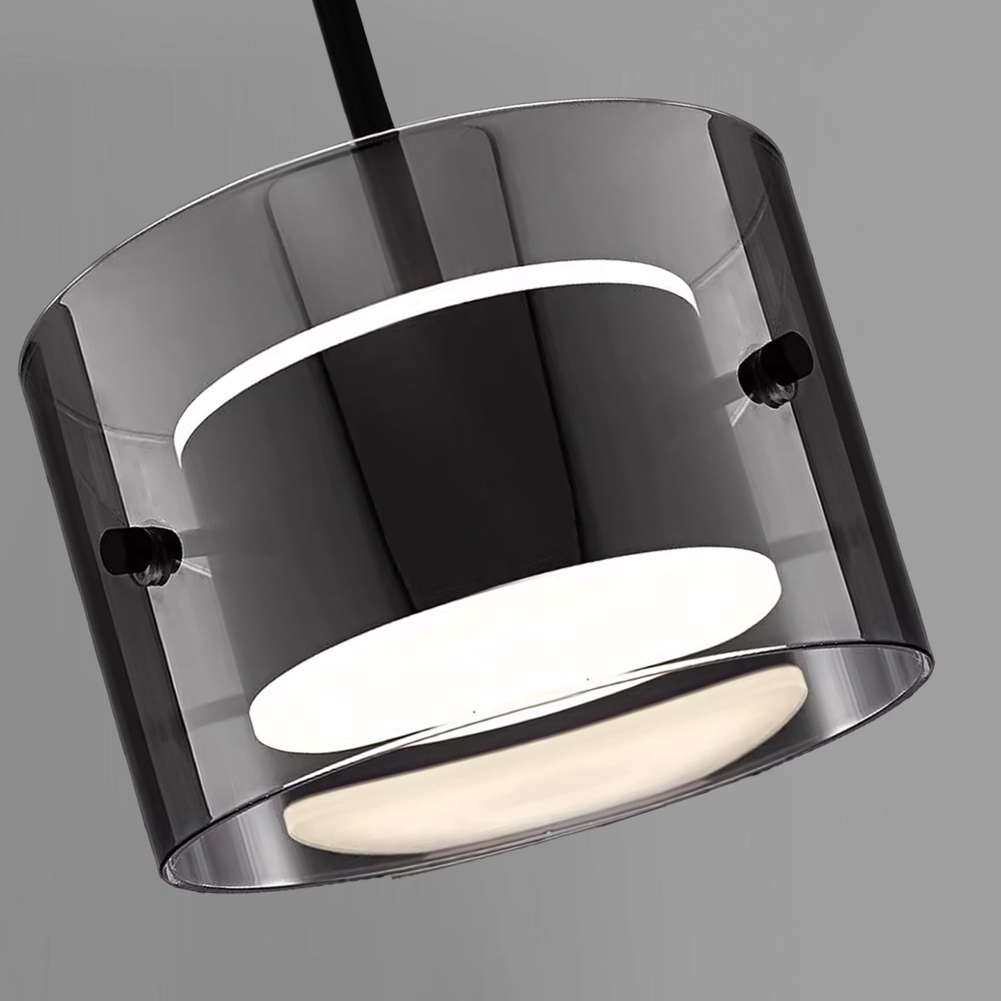 (X)Solid Copper Italian Minimalist Pendant Light - Acrylic & Glass Ceiling Lamp for Bedroom, Dining Room, Entryway Style H