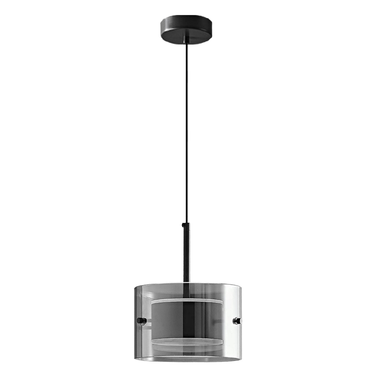 (X)Solid Copper Italian Minimalist Pendant Light - Acrylic & Glass Ceiling Lamp for Bedroom, Dining Room, Entryway Style H