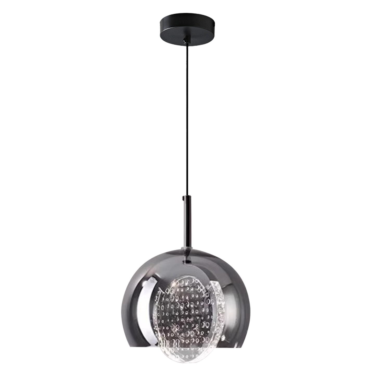 (X)Solid Copper Italian Minimalist Pendant Light - Acrylic & Glass Ceiling Lamp for Bedroom, Dining Room, Entryway Style D