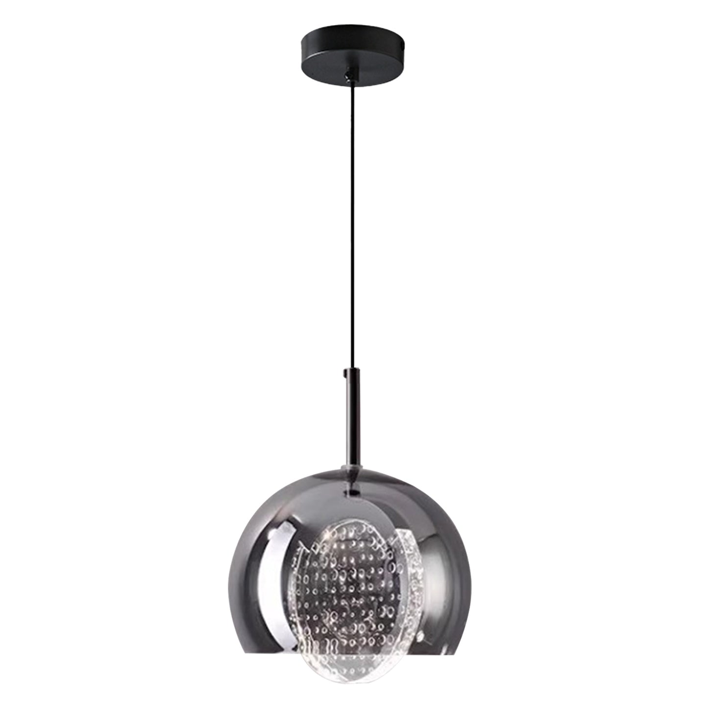 (X)Solid Copper Italian Minimalist Pendant Light - Acrylic & Glass Ceiling Lamp for Bedroom, Dining Room, Entryway Style D