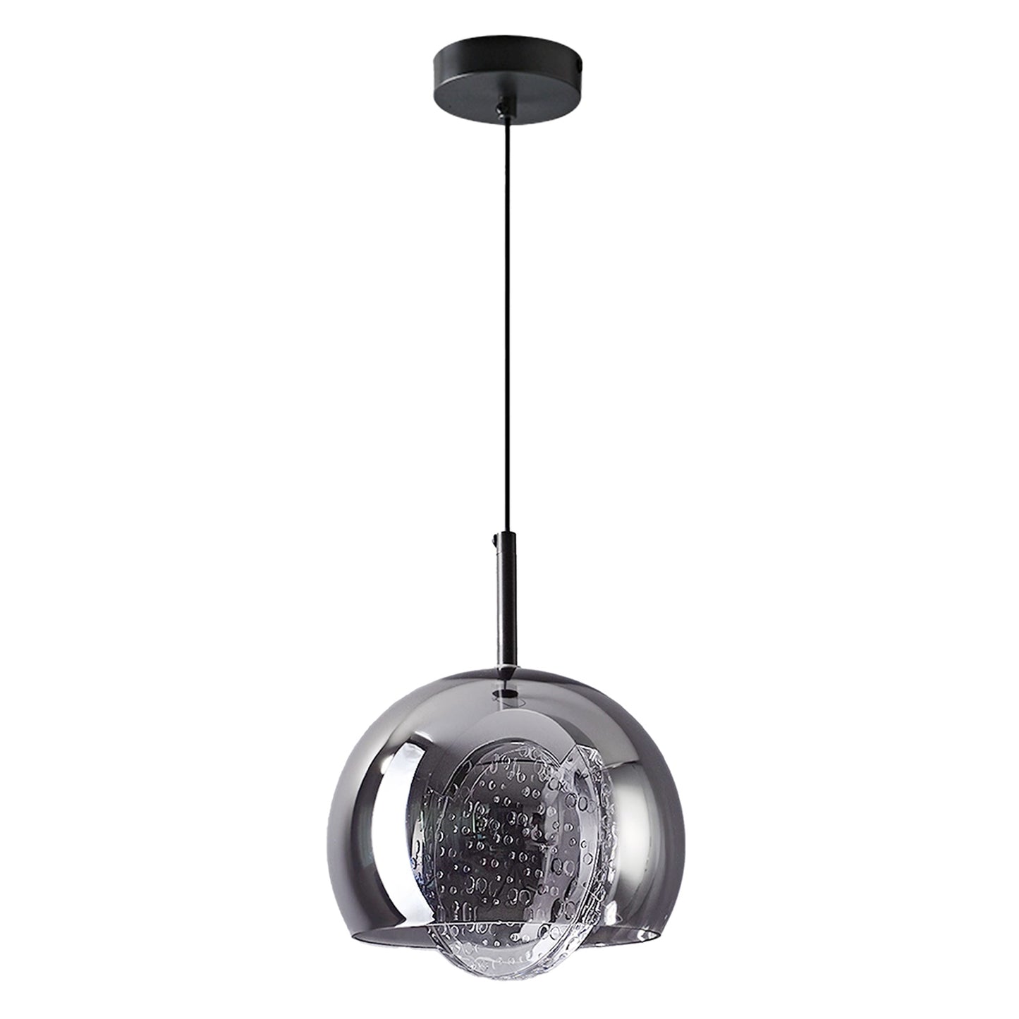 (X)Solid Copper Italian Minimalist Pendant Light - Acrylic & Glass Ceiling Lamp for Bedroom, Dining Room, Entryway Style D