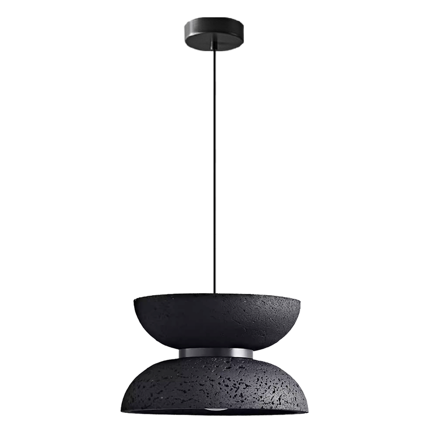(X)Solid Copper Italian Minimalist Pendant Light - Black Onyx Stone and Glass Ceiling Lamp for Bedroom, Dining Room, Entryway Style G
