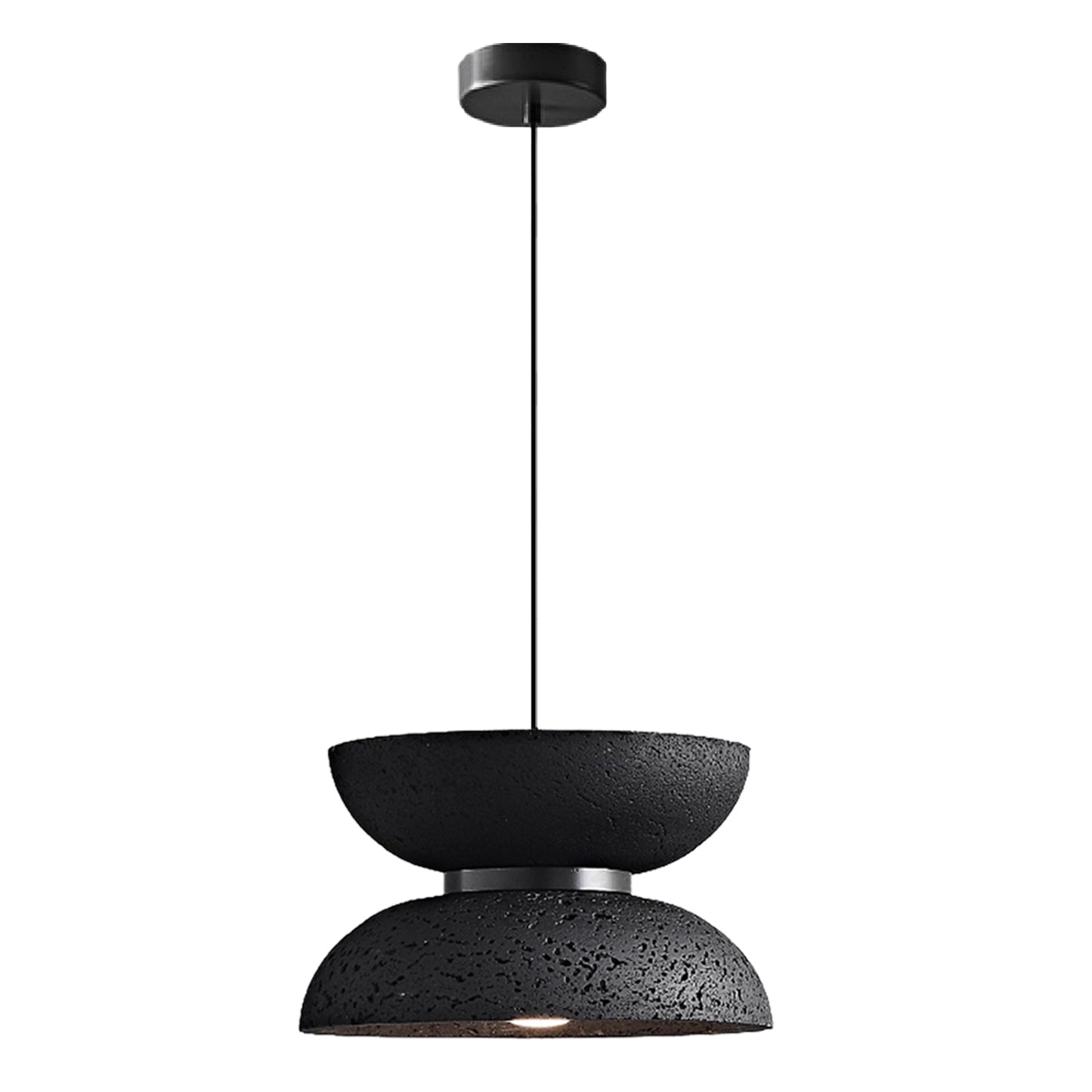 (X)Solid Copper Italian Minimalist Pendant Light - Black Onyx Stone and Glass Ceiling Lamp for Bedroom, Dining Room, Entryway Style G