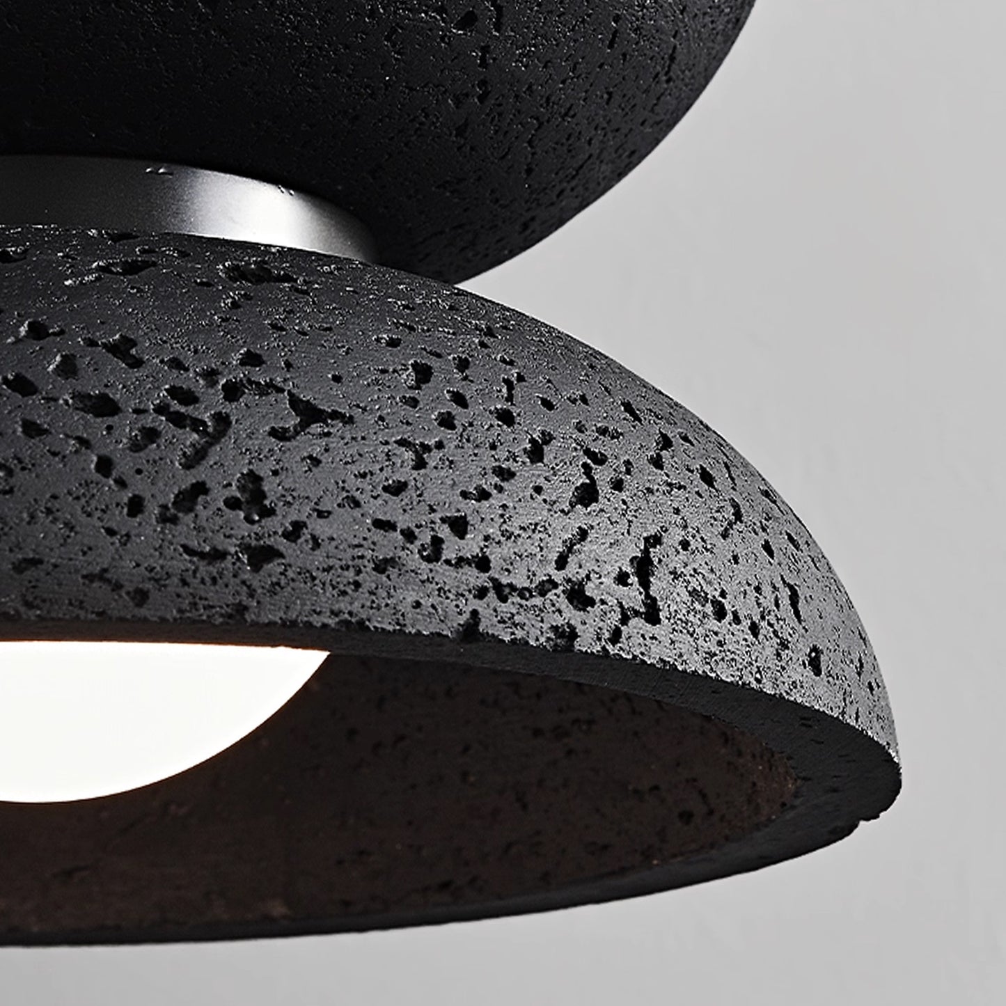 (X)Solid Copper Italian Minimalist Pendant Light - Black Onyx Stone and Glass Ceiling Lamp for Bedroom, Dining Room, Entryway Style G