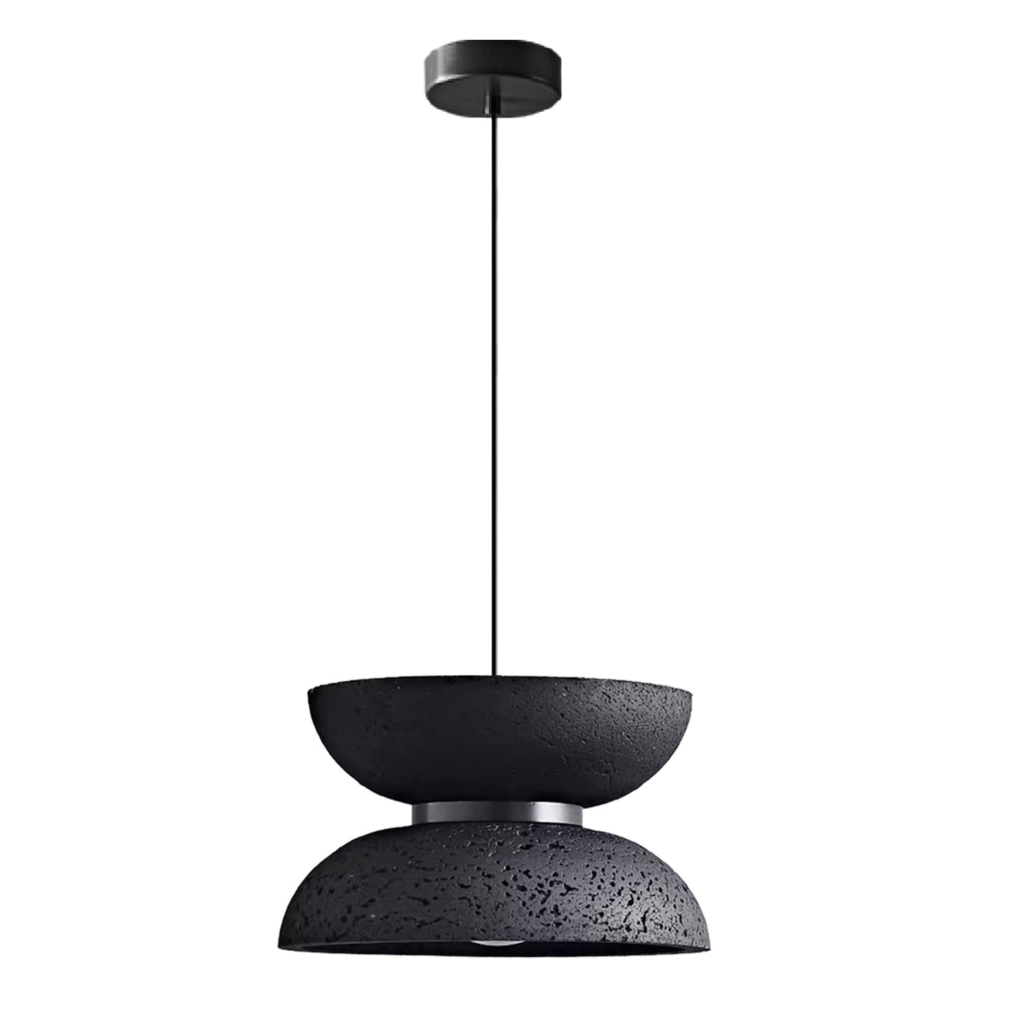 (X)Solid Copper Italian Minimalist Pendant Light - Black Onyx Stone and Glass Ceiling Lamp for Bedroom, Dining Room, Entryway Style G