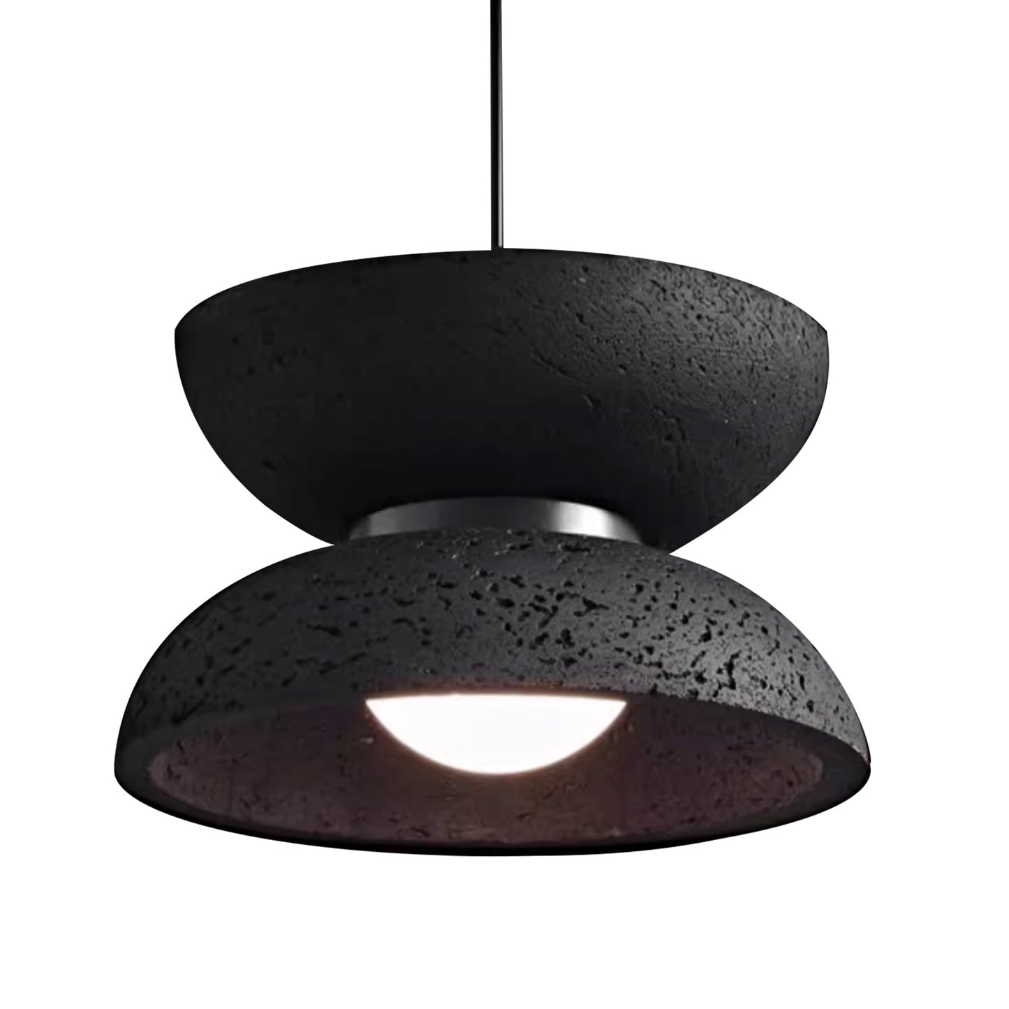 (X)Solid Copper Italian Minimalist Pendant Light - Black Onyx Stone and Glass Ceiling Lamp for Bedroom, Dining Room, Entryway Style G