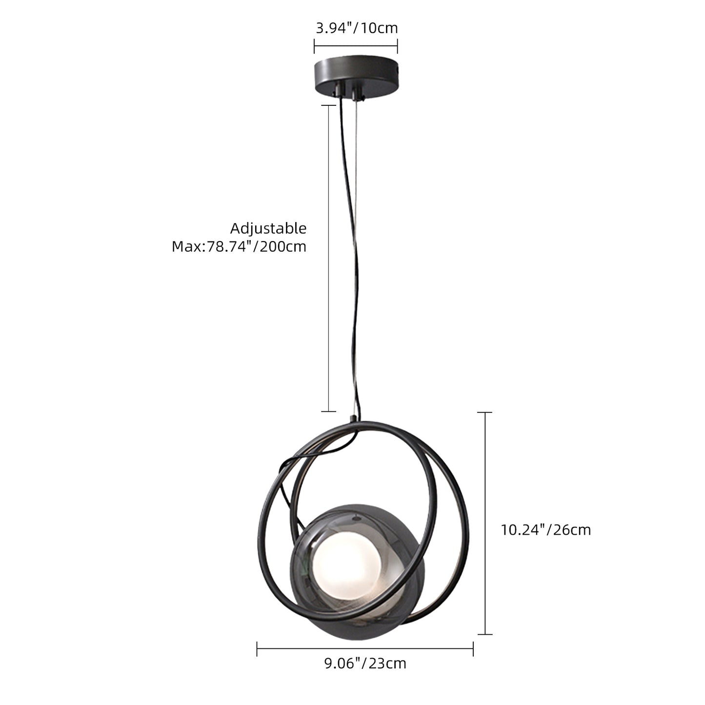 (X)Solid Copper Italian Minimalist Pendant Light - Glass Ceiling Lamp for Bedroom, Dining Room, Entryway Style E