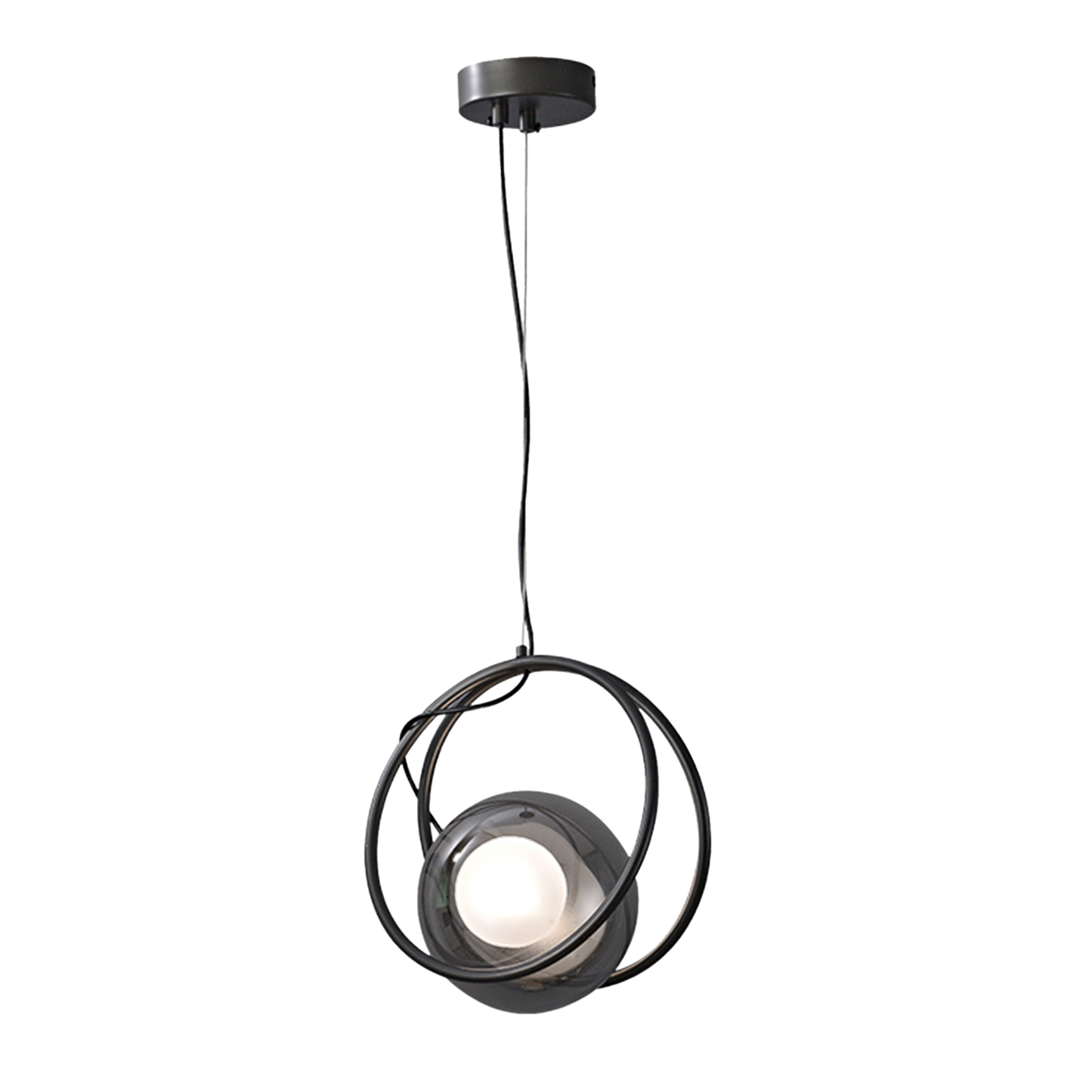 (X)Solid Copper Italian Minimalist Pendant Light - Glass Ceiling Lamp for Bedroom, Dining Room, Entryway Style E