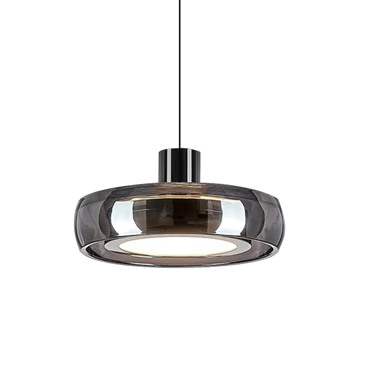 (X)Modern Minimalist Liftable LED Glass Pendant Light Chandelier | Adjustable Height for Living Room, Dining Room, Bedroom and Study