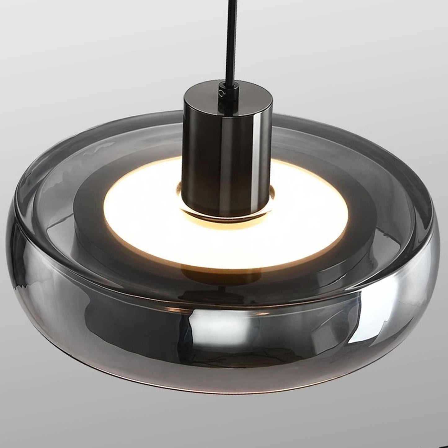 (X)Modern Minimalist Liftable LED Glass Pendant Light Chandelier | Adjustable Height for Living Room, Dining Room, Bedroom and Study