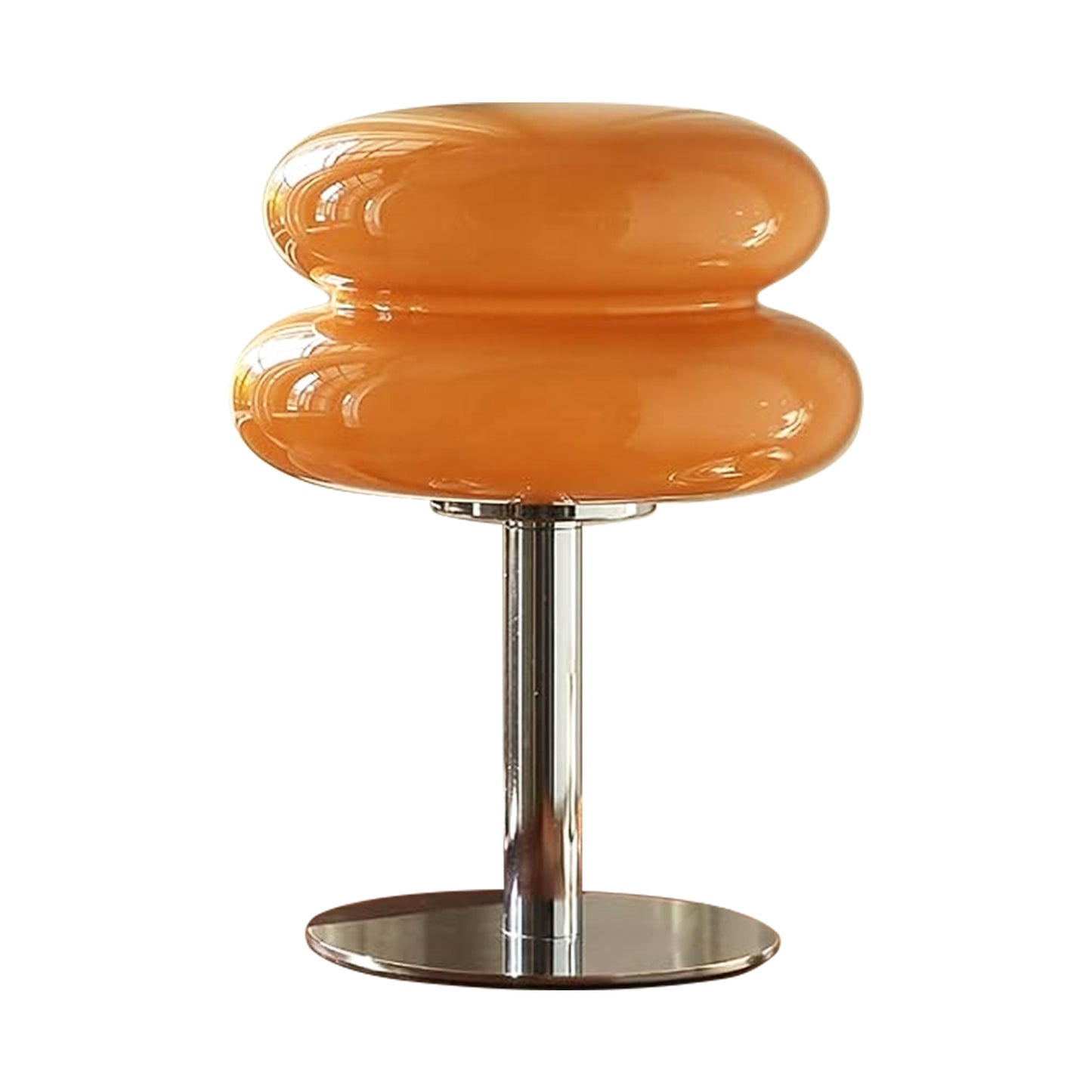 (X)Medieval Mushroom Table Lamp - Retro Egg Tart Design, 3-Color Dimmable LED Glass Light for Bedroom and Living Room ,Copper