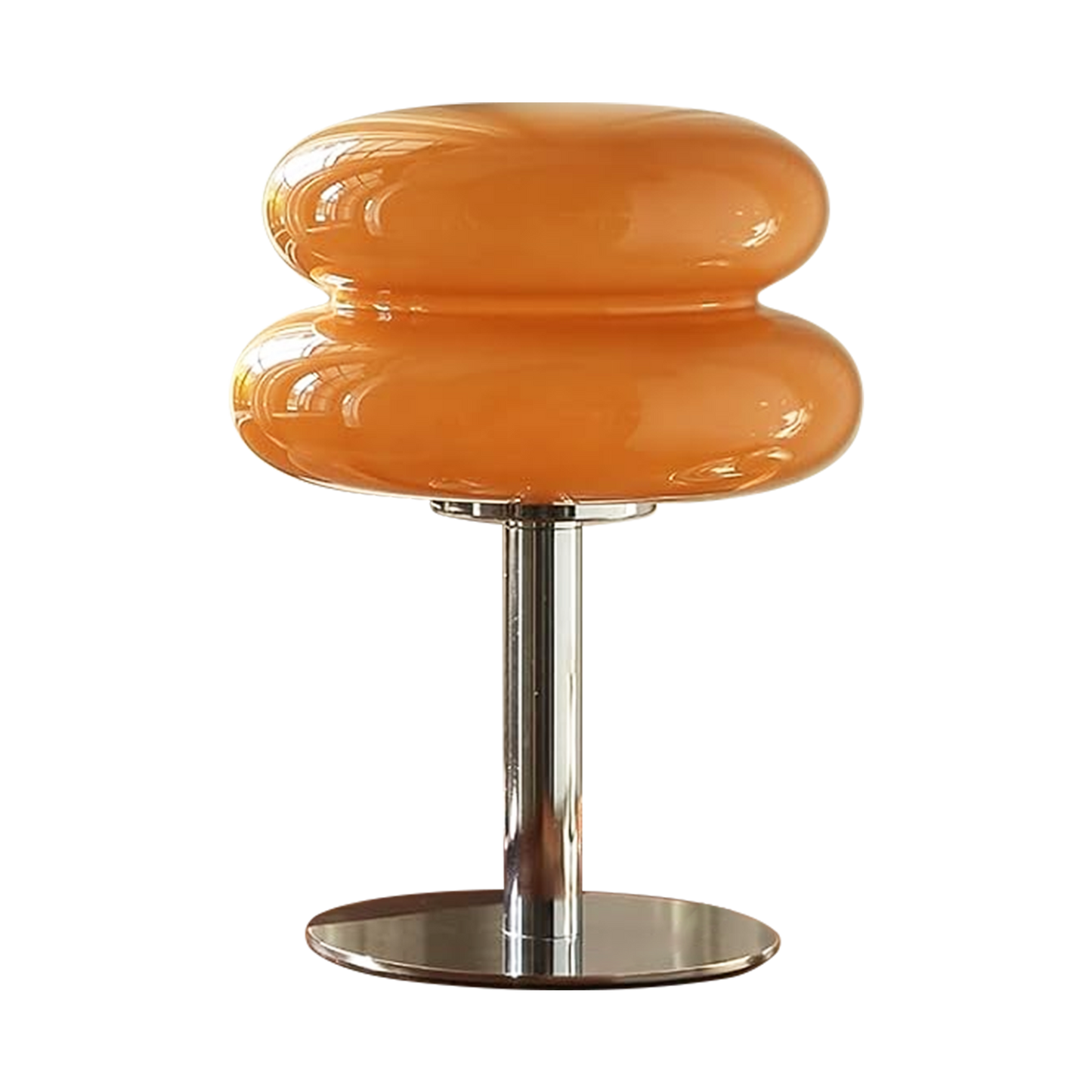 (X)Medieval Mushroom Table Lamp - Retro Egg Tart Design, 3-Color Dimmable LED Glass Light for Bedroom and Living Room ,Copper