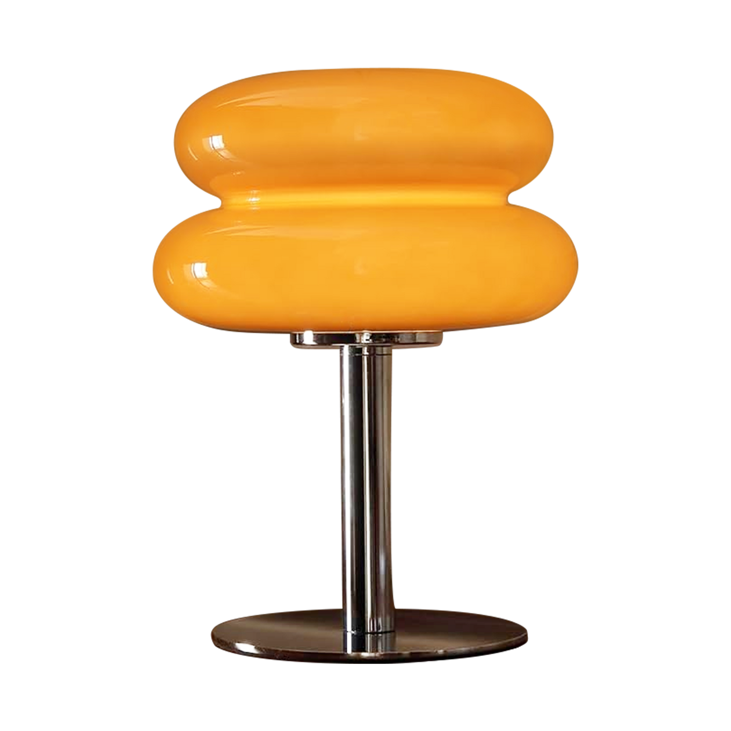 (X)Medieval Mushroom Table Lamp - Retro Egg Tart Design, 3-Color Dimmable LED Glass Light for Bedroom and Living Room ,Copper