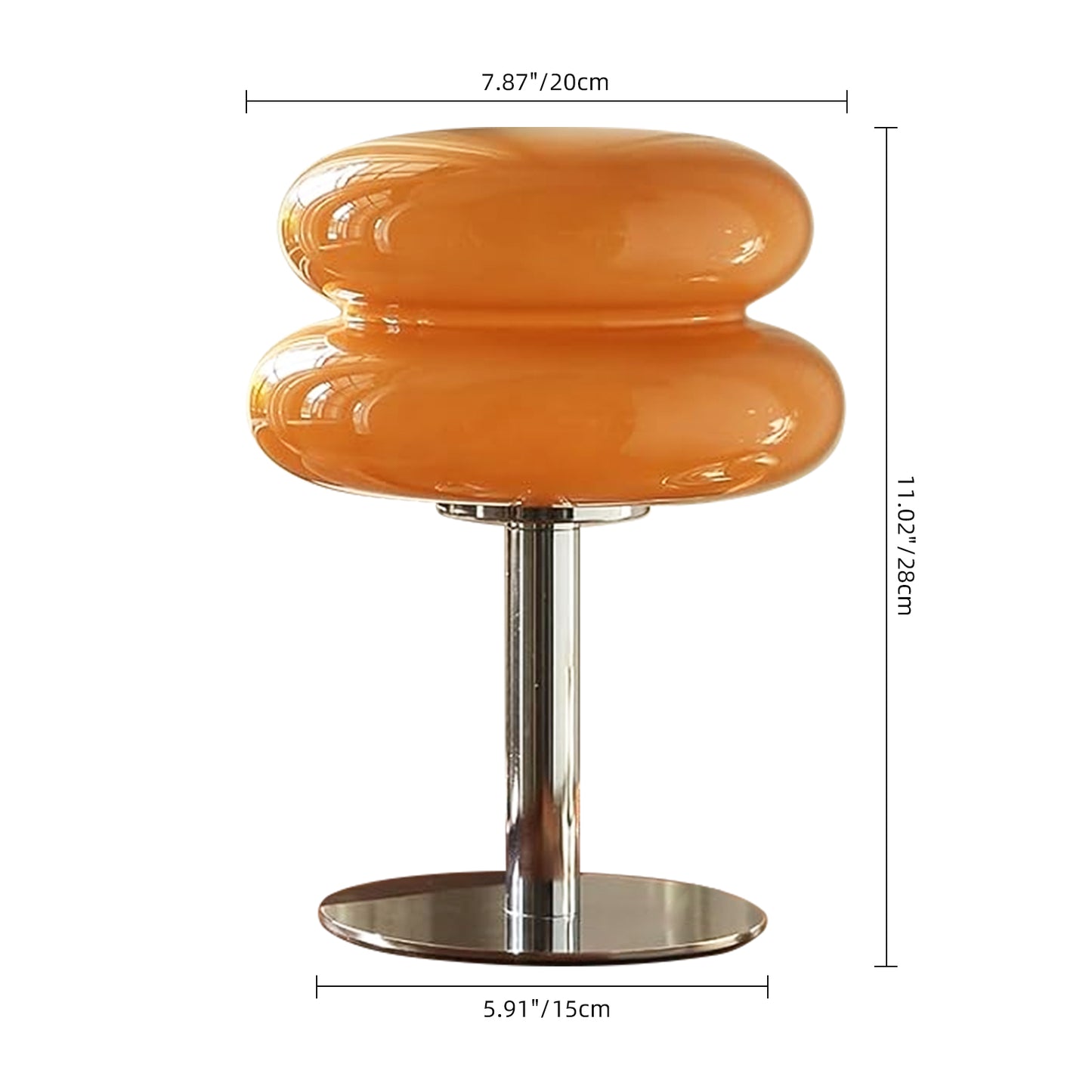 (X)Medieval Mushroom Table Lamp - Retro Egg Tart Design, 3-Color Dimmable LED Glass Light for Bedroom and Living Room ,Copper