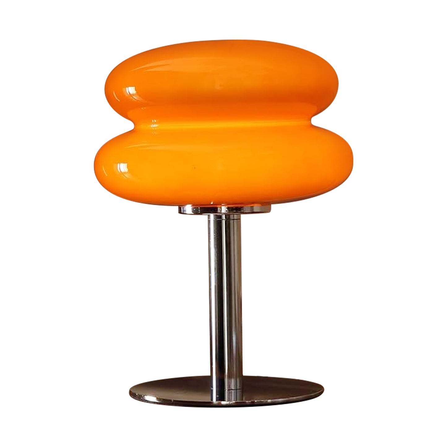 (X)Medieval Mushroom Table Lamp - Retro Egg Tart Design, 3-Color Dimmable LED Glass Light for Bedroom and Living Room ,Red