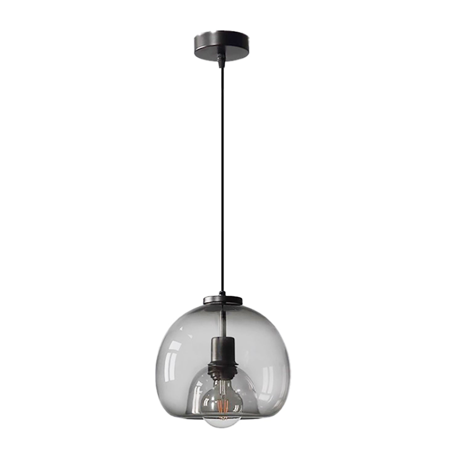 Modern Minimalist Pendant Light - Artistic Glass Shade with Sleek Metal Frame for Dining Room, Bedroom, Living Room