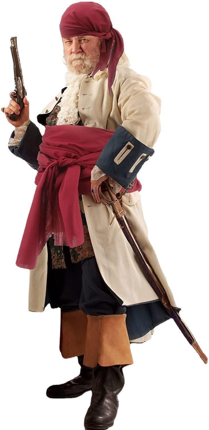 (Y)Halloween Pirate Costume Medieval Renaissance Pirate Headscarf and Belt Clothing Accessories