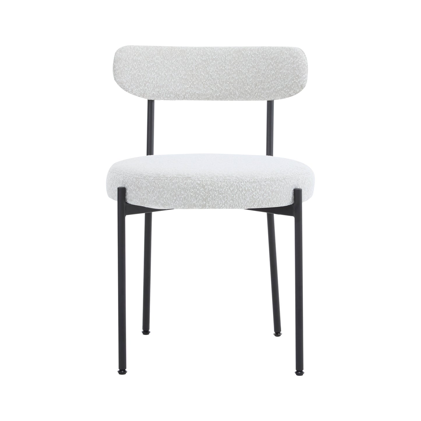Modern Dining Chairs Set of 2, Round Padded Terry Cloth, Multi-room Suitable