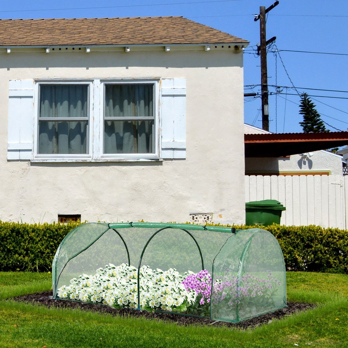 Planting shed with roller shutters, waterproof greenhouse for balcony, garden with UV protection, for vegetables, flowers, greens